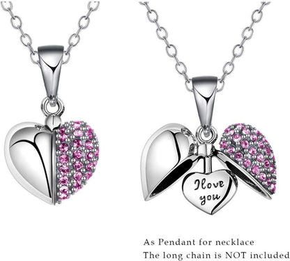 925 Sterling Silber Charm Damenarmband Herz Bead Perlen Kristall