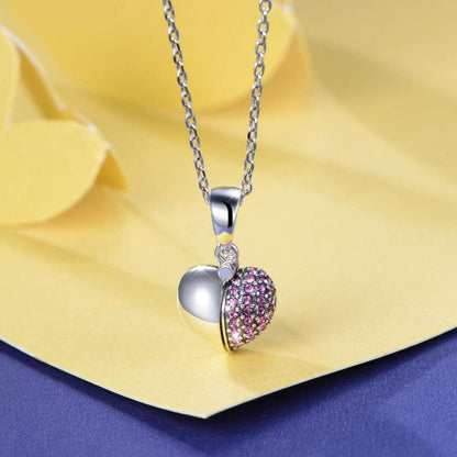 925 Sterling Silber Charm Armband Herz Kristall Perlen Damen Mama