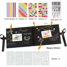 YILEEY Fotoalbum zum Selbstgestalten 80 Schwarze Seiten