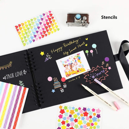 YILEEY Fotoalbum zum Selbstgestalten 80 Schwarze Seiten