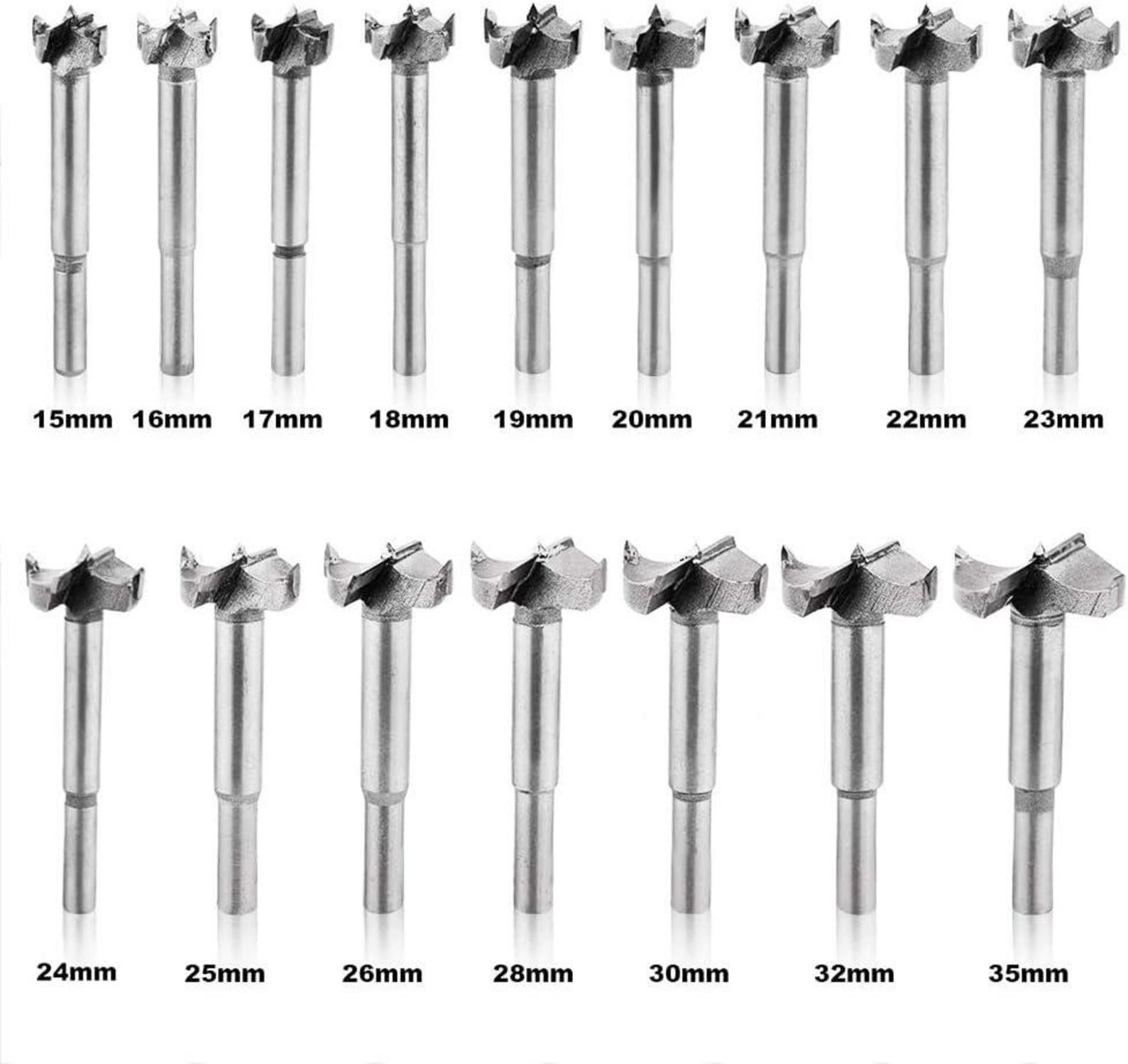 Professionelles 16tlg Forstnerbohrer Set Hartmetall