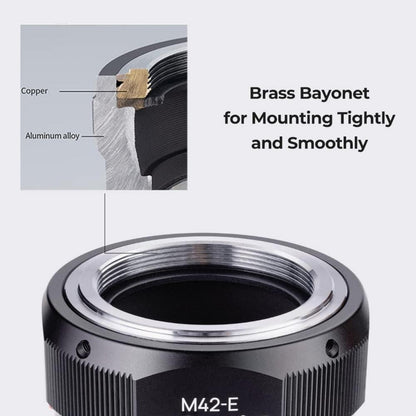 Hochpräziser Objektivadapter M42-NEX für Sony NEX E-Mount Kamera