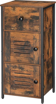 Beistellschrank mit Schublade Vintage Stil verstellbare Ablage