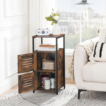 Beistellschrank Sideboard mit Lamellentür und offenen