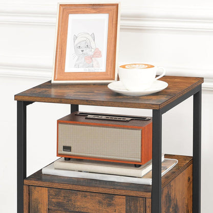 Beistellschrank Nachttisch Kommode Sideboard mit offenen Ablagen