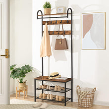 Garderobe mit Sitzbank & Schuhregal, Vintage