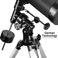 Teleskop 130EQ Newton-Reflektor mit Zubehör und stabilem Stativ