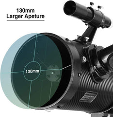 Teleskop 130EQ Newton-Reflektor mit Zubehör & stabilem Stativ