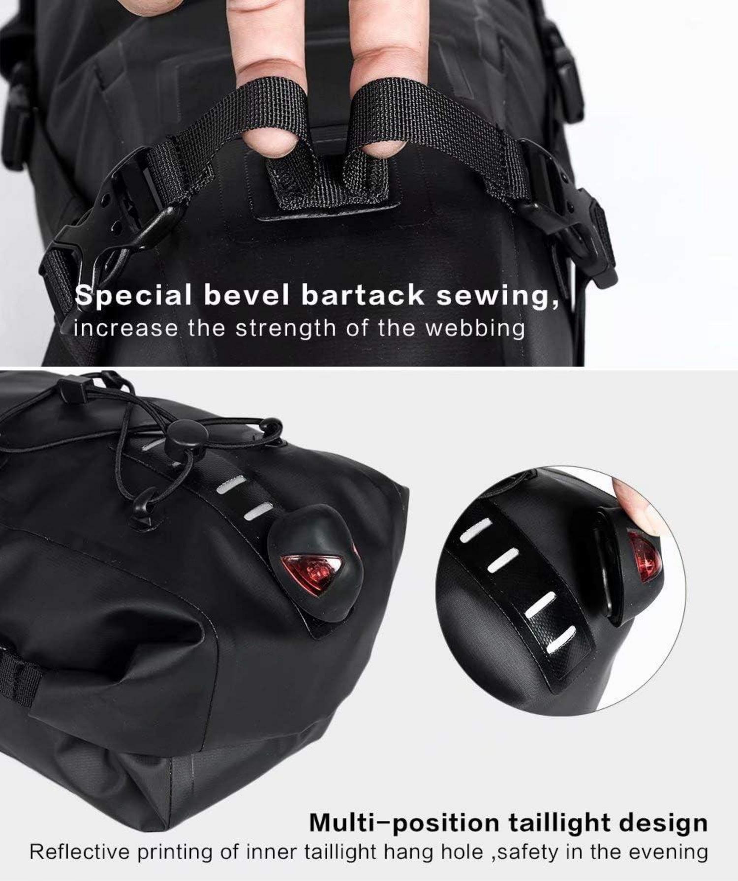 Fahrrad Satteltasche Wasserdicht 13L Schwarz für Outdoor Radfahren