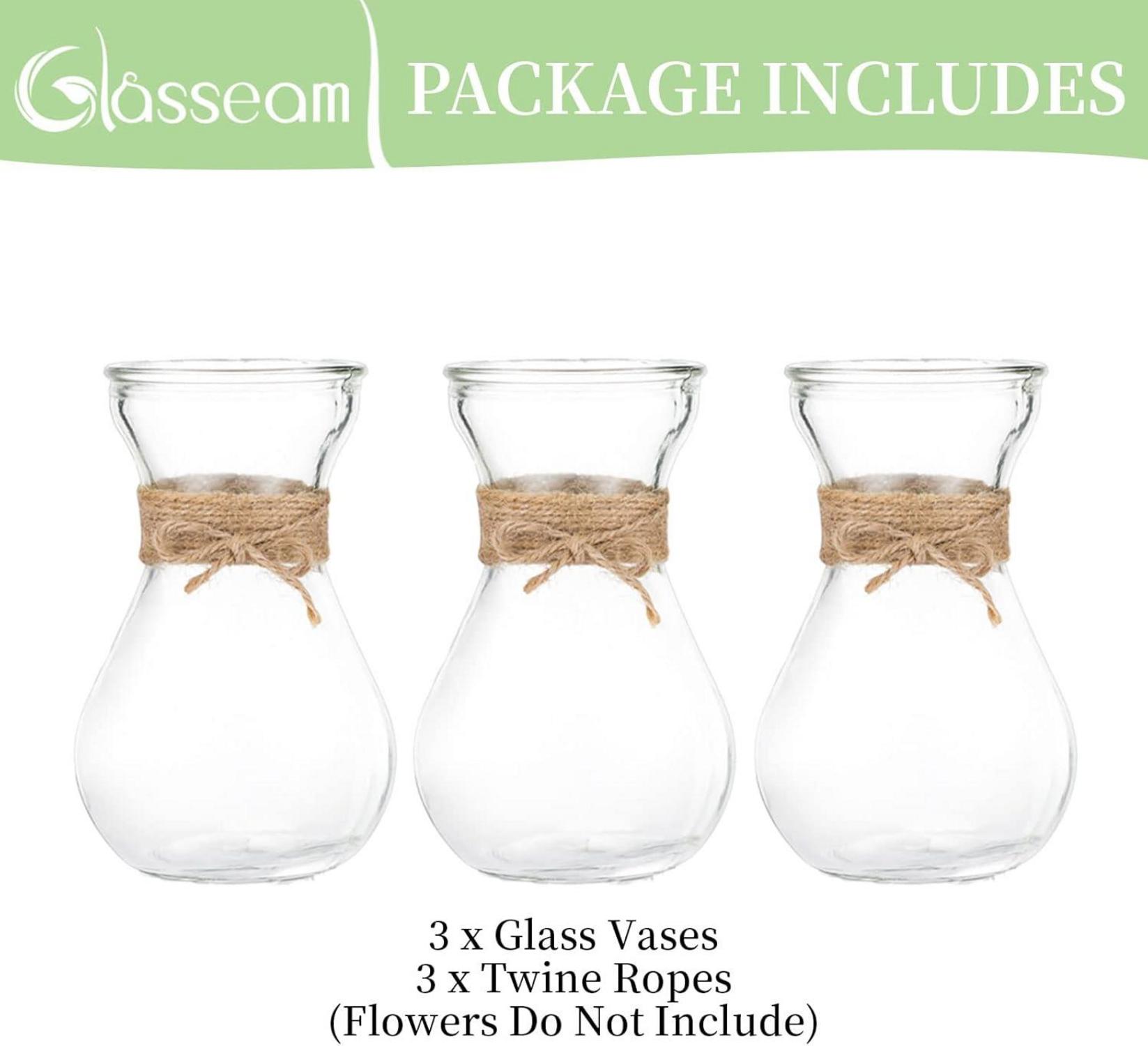 Glasvase Blumenarrangements Schnurseil 3 Stück Set Hochzeit Zuhause