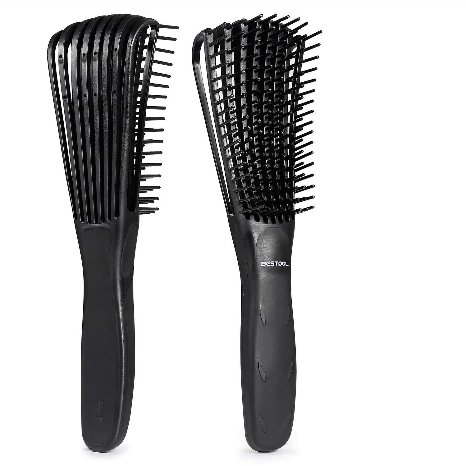Lockige Haarbürste für Afro Naturhaar 3a-4c, Entwirrbürste