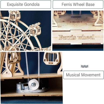 Rolife 3D Puzzle Riesenrad Spieldose Modellbausatz mit Musik