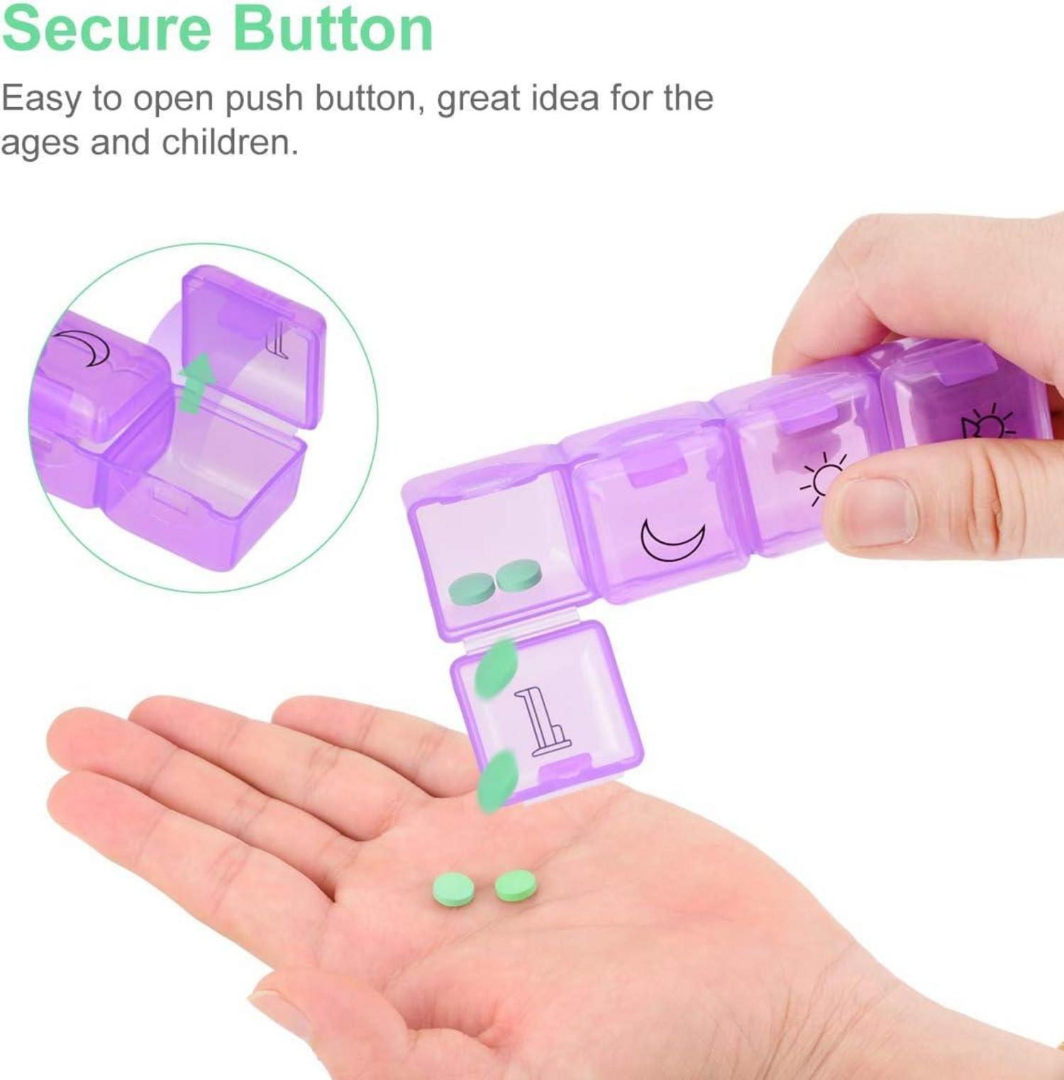 Medikamentendosierer 7 Tage 4-mal Täglich Pillendose Tablettendose