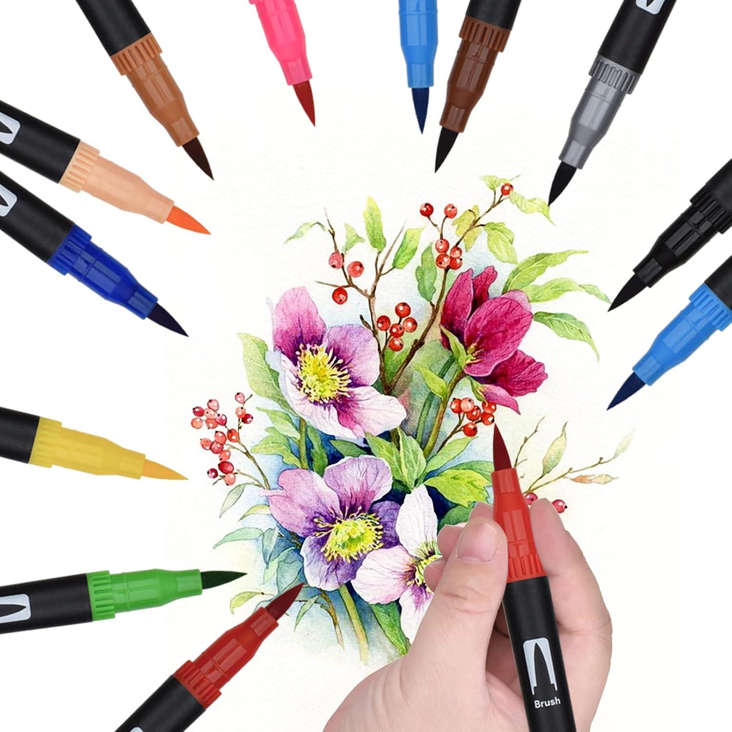 Dual Brush Pen Set 36 Farben Wasserbasis Aquarell Manga Bullet Journal