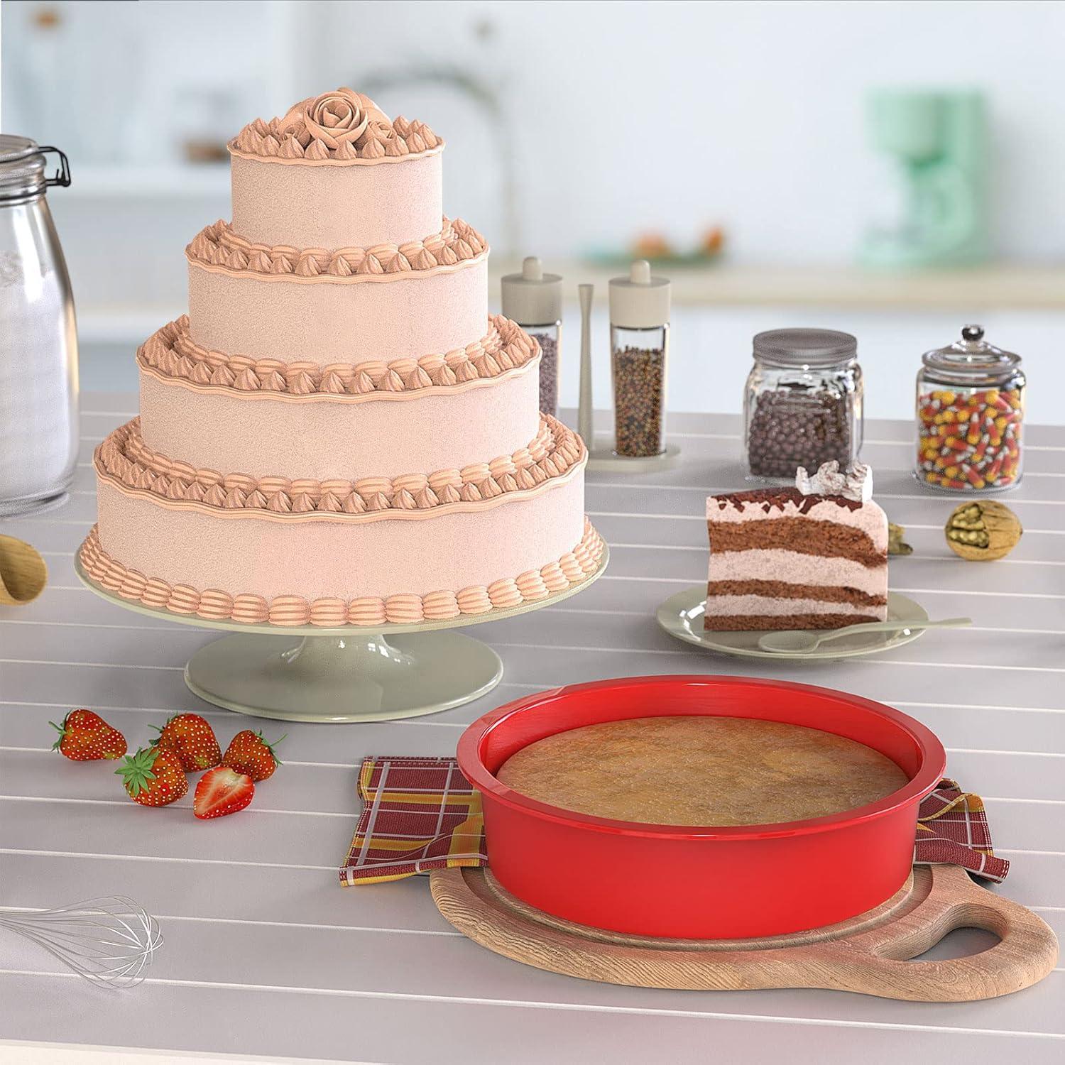 Silikon Backform Set für Schichtkuchen, Käsekuchen, Regenbogenkuchen