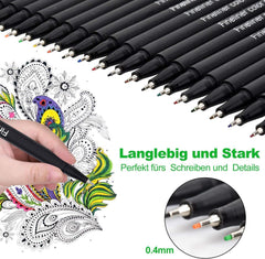 36-teiliges Premium Fineliner Set für Kalligraphie & Zeichnen