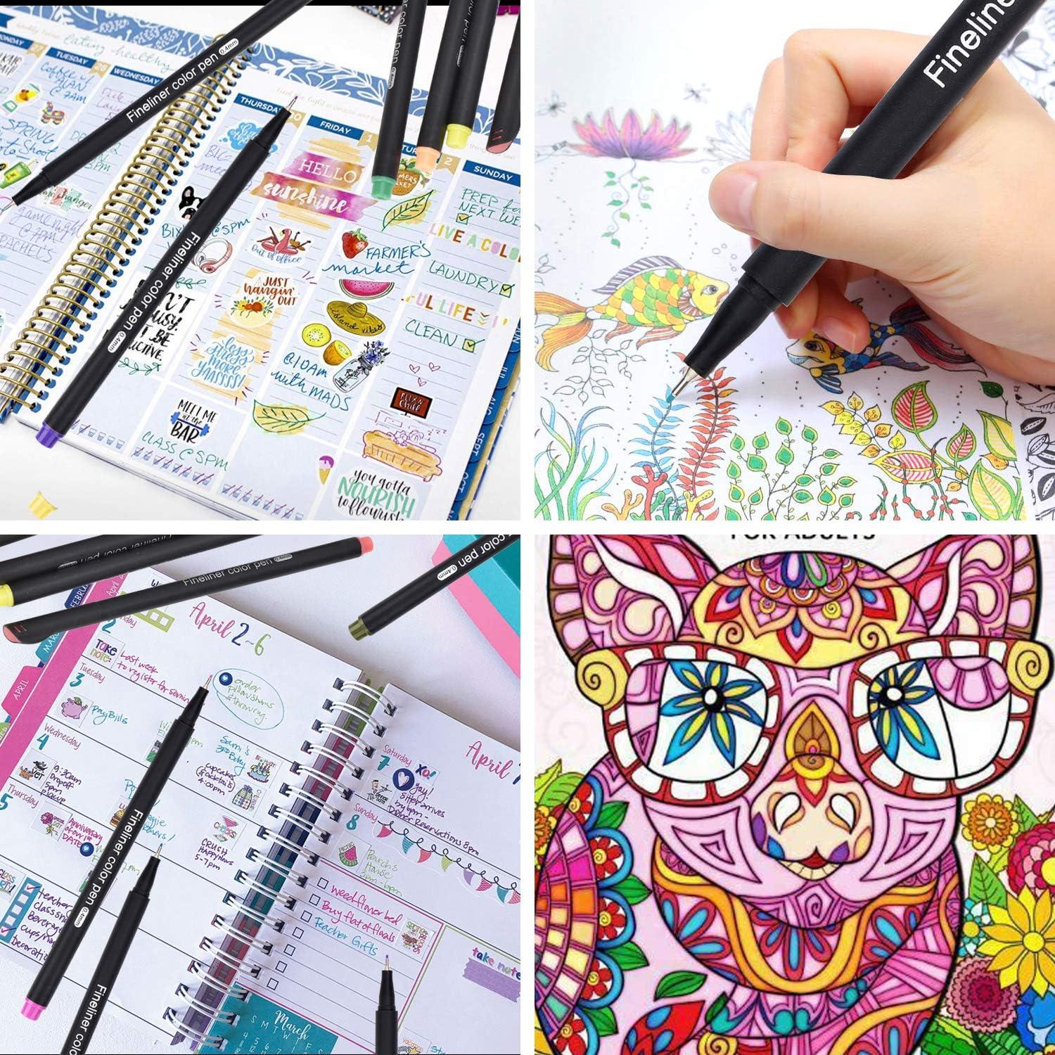 DealKits Premium 36 Farben Fineliner Stifte Set Bullet Journal Feine Filzstifte 04mm