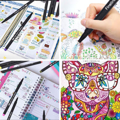 DealKits Premium 36 Farben Fineliner Stifte Set Bullet Journal Feine Filzstifte 04mm