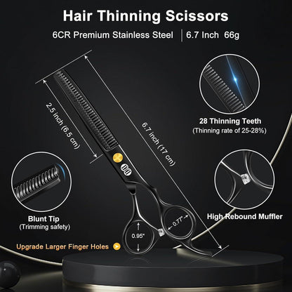 Profi Haarschneideschere Set 6,7 Zoll mit Effilierschere