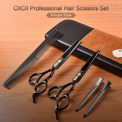 Profi Haarschneideschere Set 6,7 Zoll mit Effilierschere