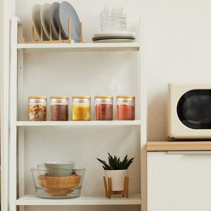 Vorratsgläser 15er Set 180ml Glasbehälter Bambus Deckel Gewürzdosen Küche