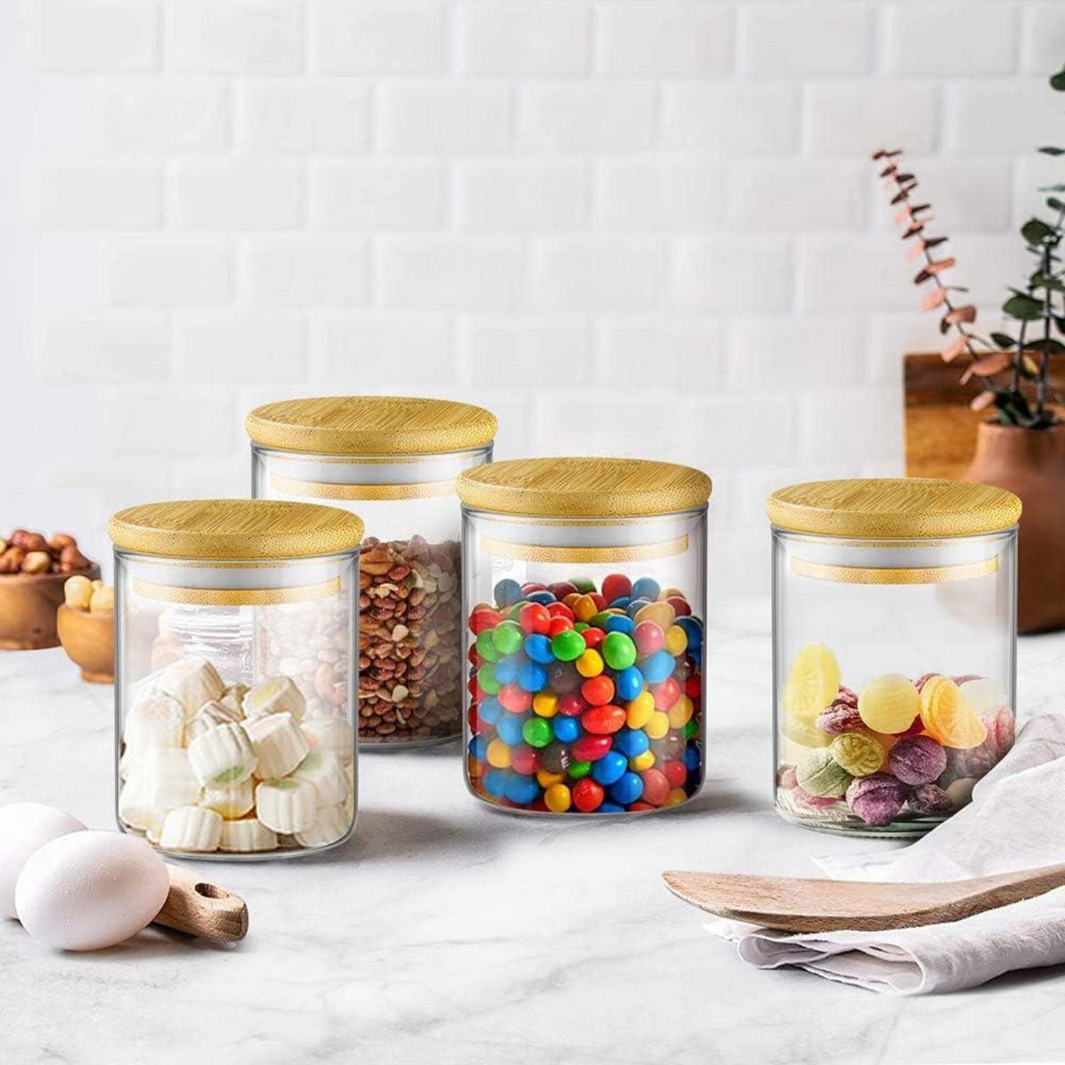 15er Set glastal Vorratsgläser mit Bambusdeckel 180ml - Luftdicht & transparent