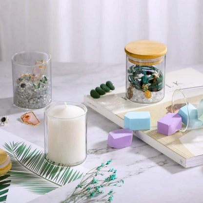 15er Set glastal Vorratsgläser mit Bambusdeckel 180ml - Luftdicht & transparent