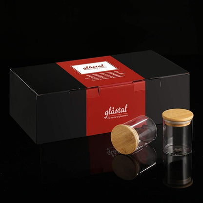 Vorratsgläser 15er Set 180ml Glasbehälter Bambus Deckel Gewürzdosen Küche