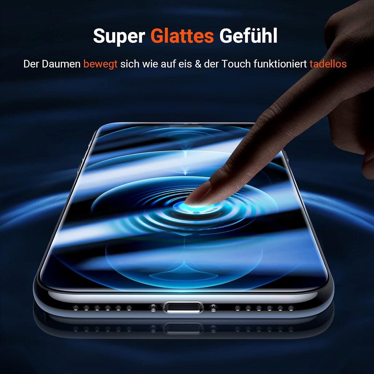 TORRAS Panzerglas Full Screen für iPhone SE 2020 [2024 Upgrade] 2 Stück