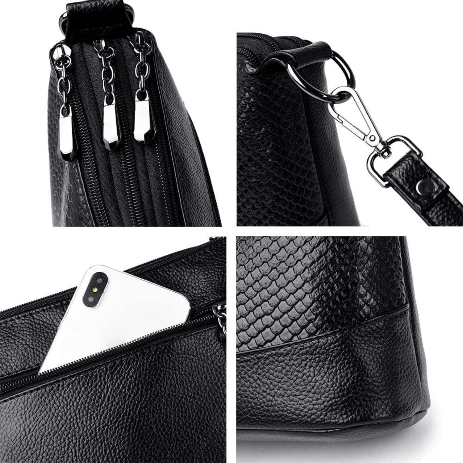 Damen Umhängetasche Kleine Schultertasche Elegant Henkeltasche PU-Leder Coolives