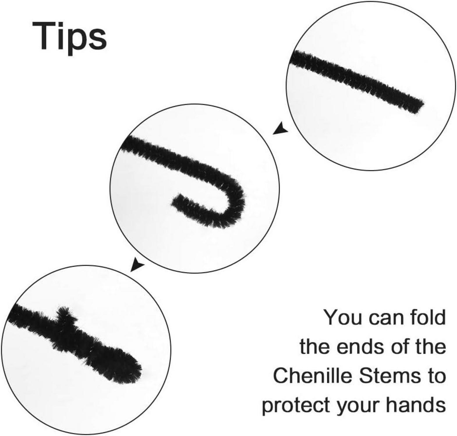 Aipaide 200 Stück Pfeifenreiniger DIY Chenilledraht Bastelset Kinder Basteln Schwarz