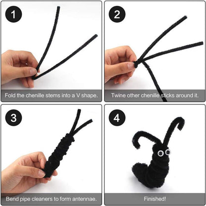 200er Pfeifenreiniger Chenilledraht Bastelset Kinder