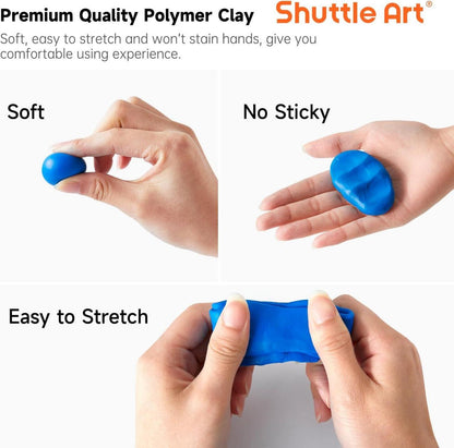 57er Shuttle Art Polymer Clay Set, 1,55 kg/3,4 lb, Ofenhärtende Modelliermasse