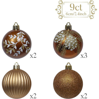 Valery Madelyn Christbaumkugeln 6cm Kunststoff 9er Set