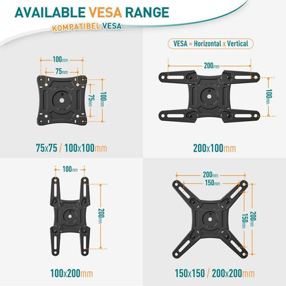 TV Wandhalterung Schwenkbar Neigbar 14-42 Zoll LED LCD OLED