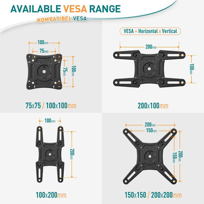 TV Wandhalterung Schwenkbar Neigbar Ausziehbar 14-42 Zoll LED OLED bis