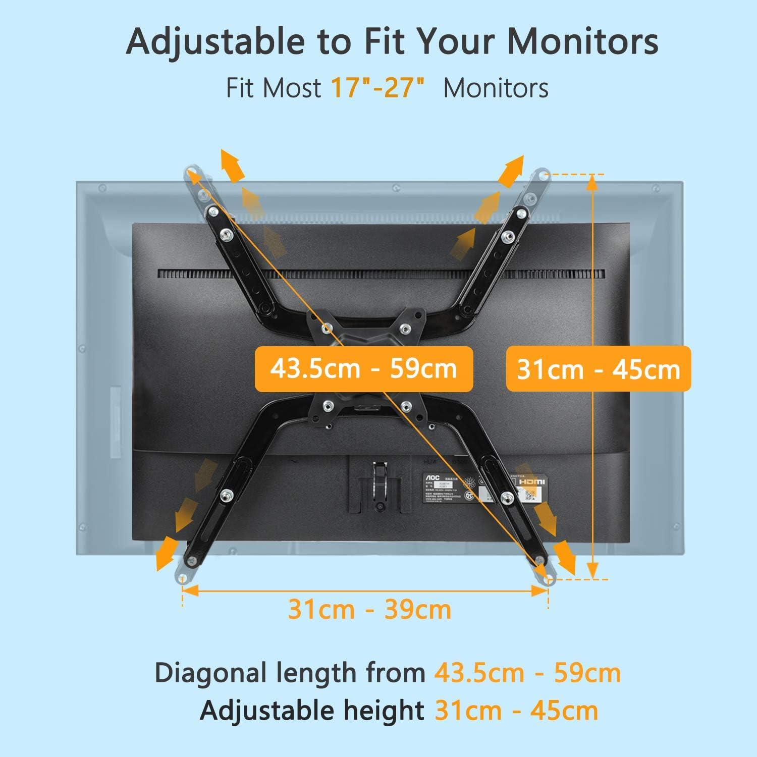 Monitor Arm Kit 17-27 Zoll LED/LCD/OLED ohne VESA - 75mm Platte