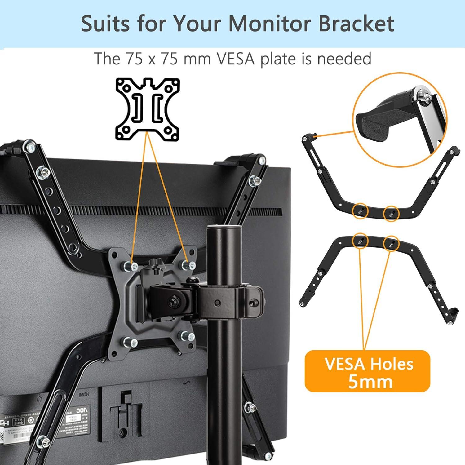 Non-VESA Monitor Arm Mount Kit für 17-27 Zoll Bildschirme ohne