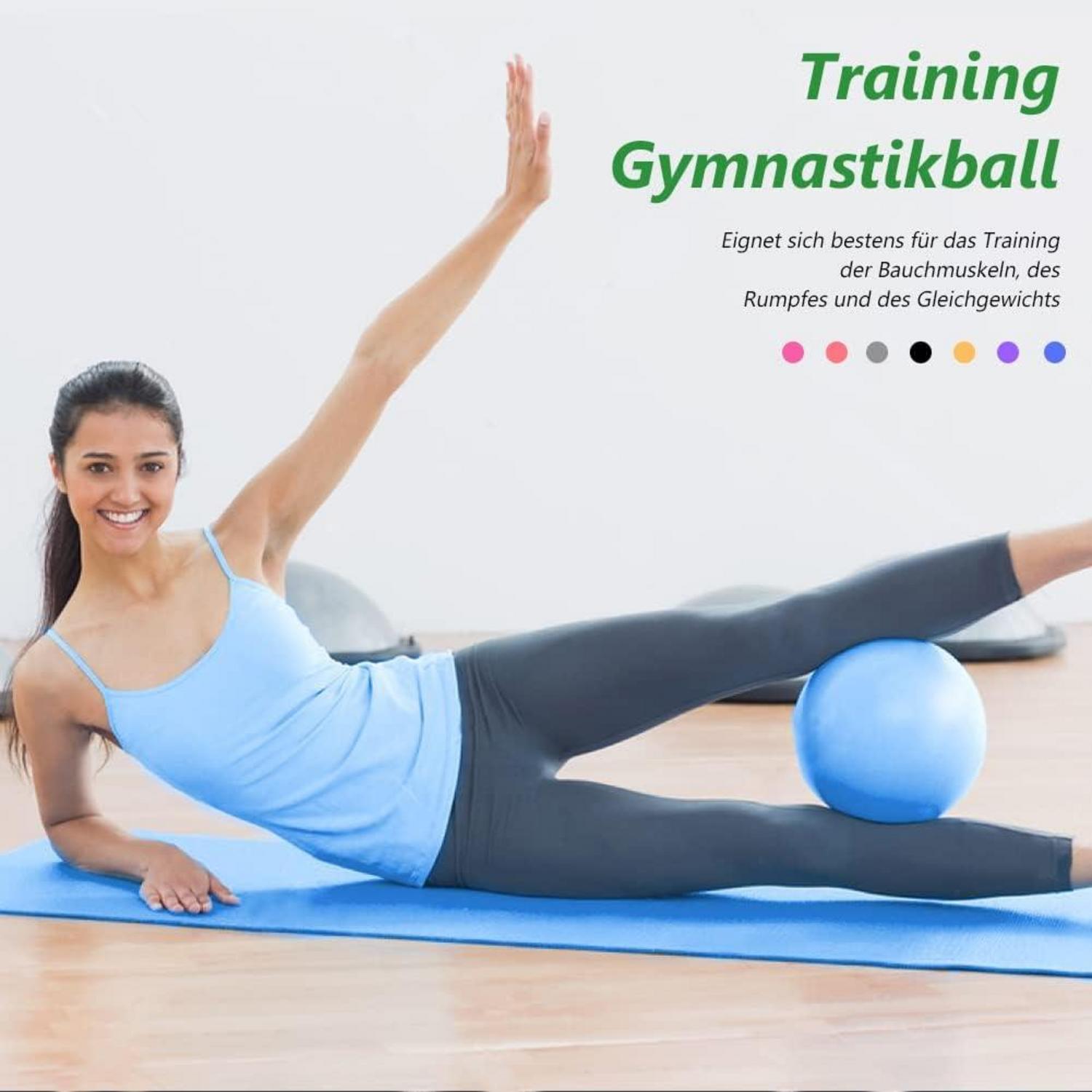 Gymnastikball 25cm Pilates Yoga Soft Fitnessball für Zuhause Büro Blau