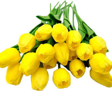 Künstliche Tulpen Hochzeitssträuße Gelb 20 Stück PU Blumen