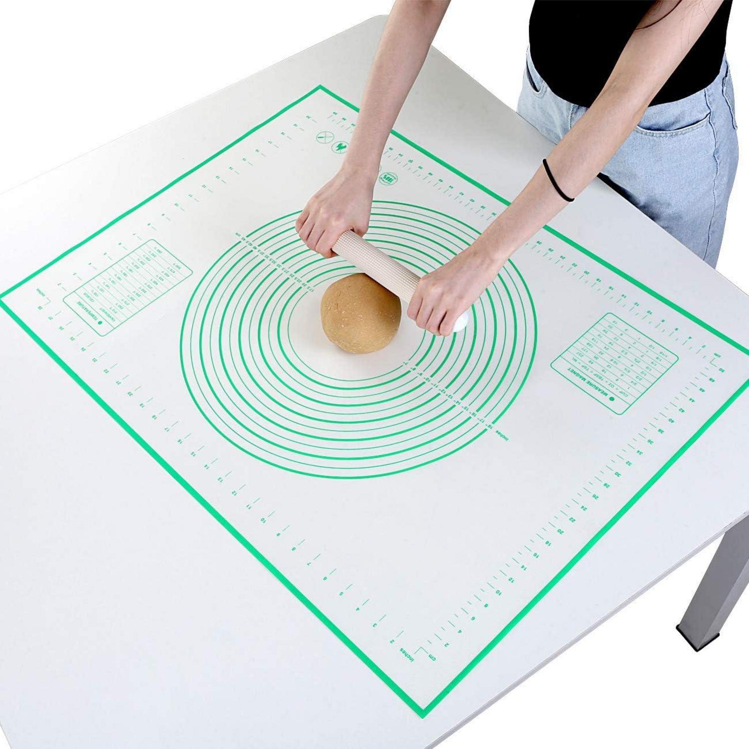 Große Silikon Backmatte Grün 80x60cm Maßrolle Antihaft Säurebeständig - GWHOLE