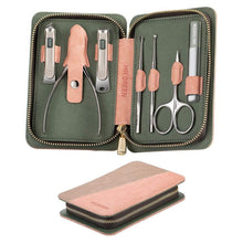 Professionelles 7-teiliges Maniküre Pediküre Set mit Ledertasche