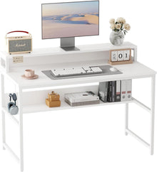 Schreibtisch mit Ablageregal und Bücherregal fürs Büro
