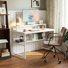 Cubiker Schreibtisch mit Ablageregal und Bücherregal, 120 x