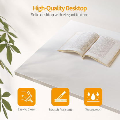Schreibtisch mit Ablage und Bücherregal 120x60x88 cm Gaming Bürotisch White