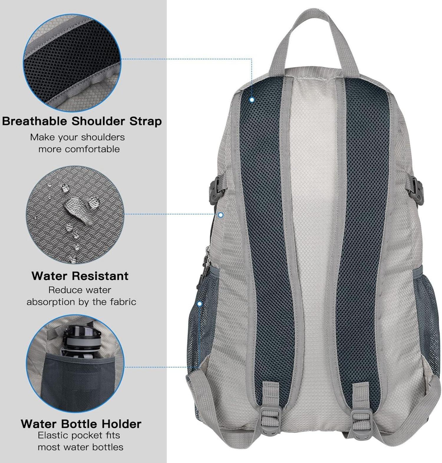 Ultraleichter Wasserfest Rucksack 20L Tagesrucksack Trekking Outdoor Backpack