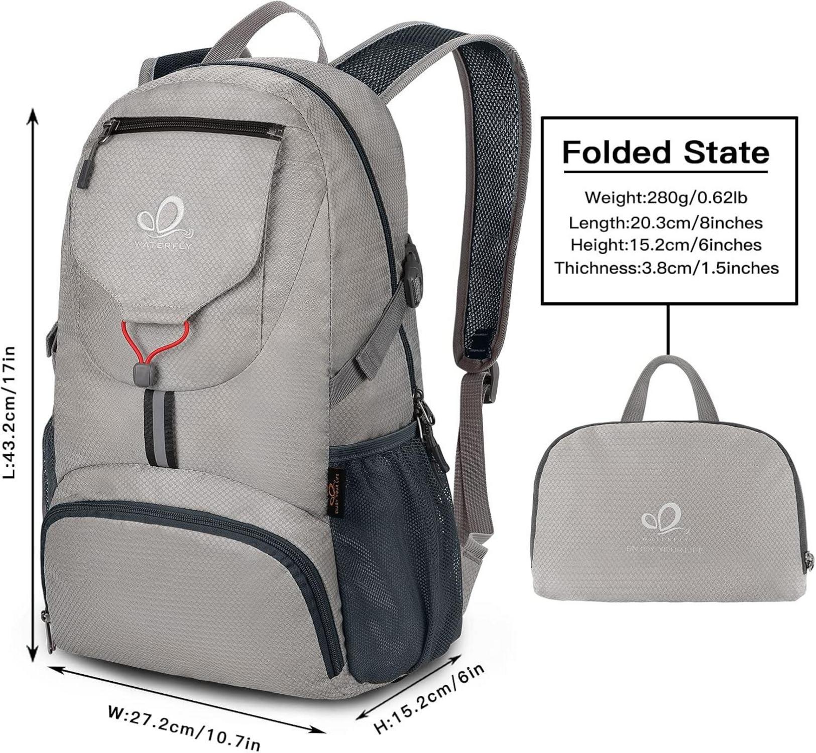 Ultraleichter 20L Faltbarer Wanderrucksack Outdoor Sport Daypack Blau