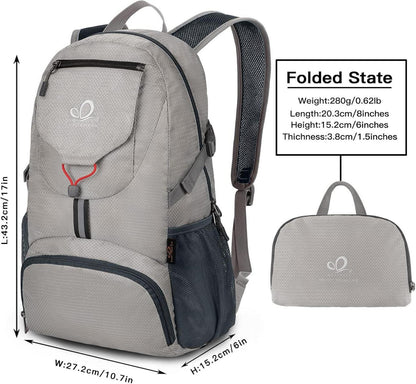 Ultraleichter 20L Faltbarer Wanderrucksack Outdoor Sport Daypack Blau