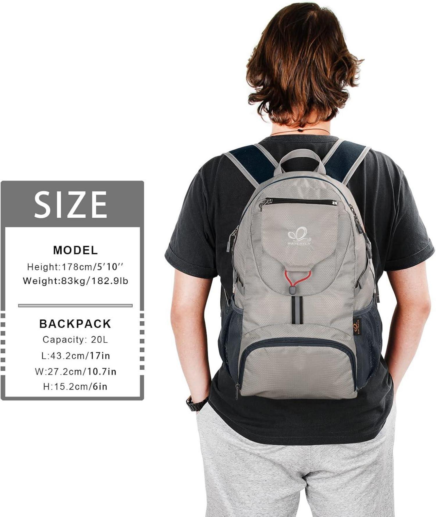 Ultraleichter 20L Faltbarer Wanderrucksack Outdoor Sport Daypack Blau