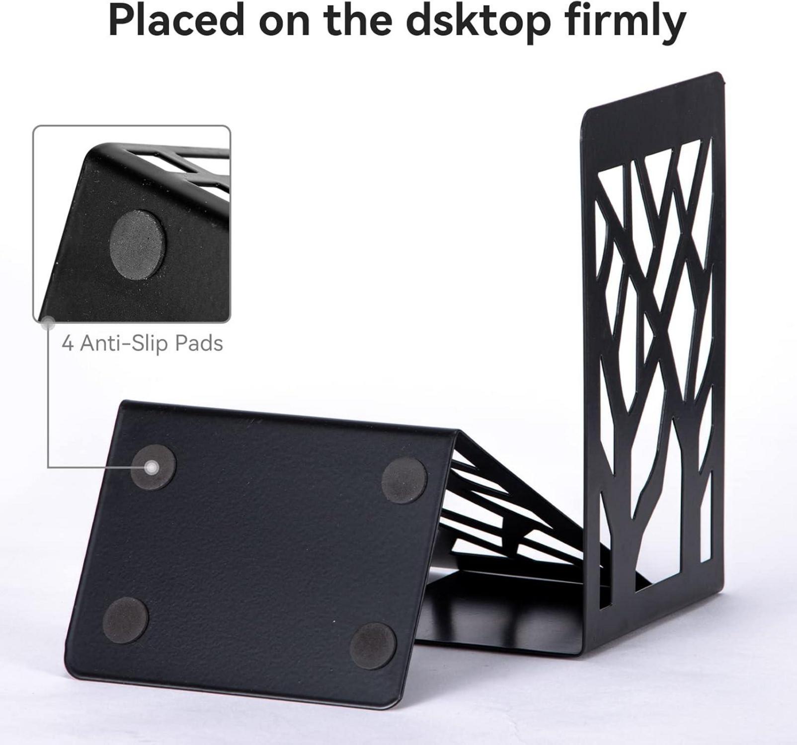 Buchstütze 3 Paar Schwarz Metall Book Holder CD Kinder Halter Regal